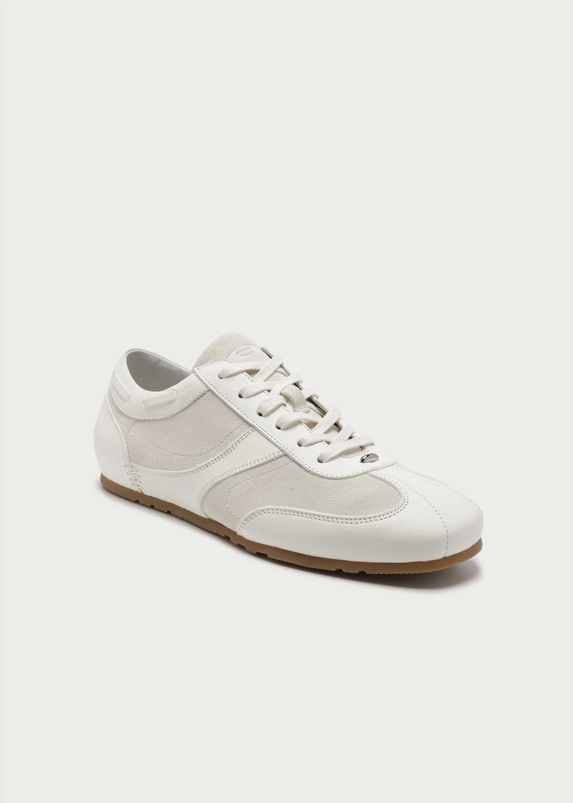 Metal-Embellished Sneakers White - Image 6