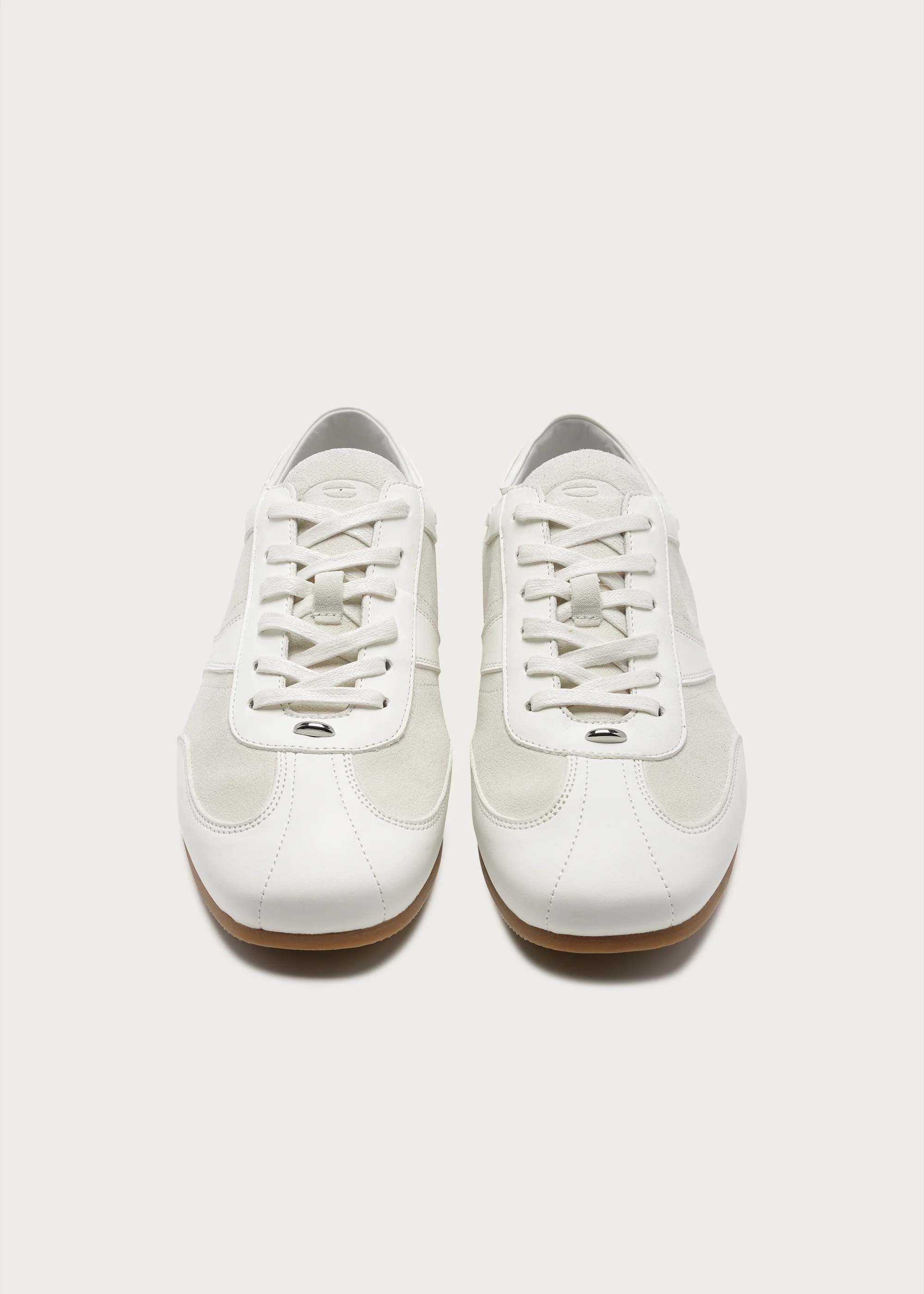 Metal-Embellished Sneakers White - Image 7