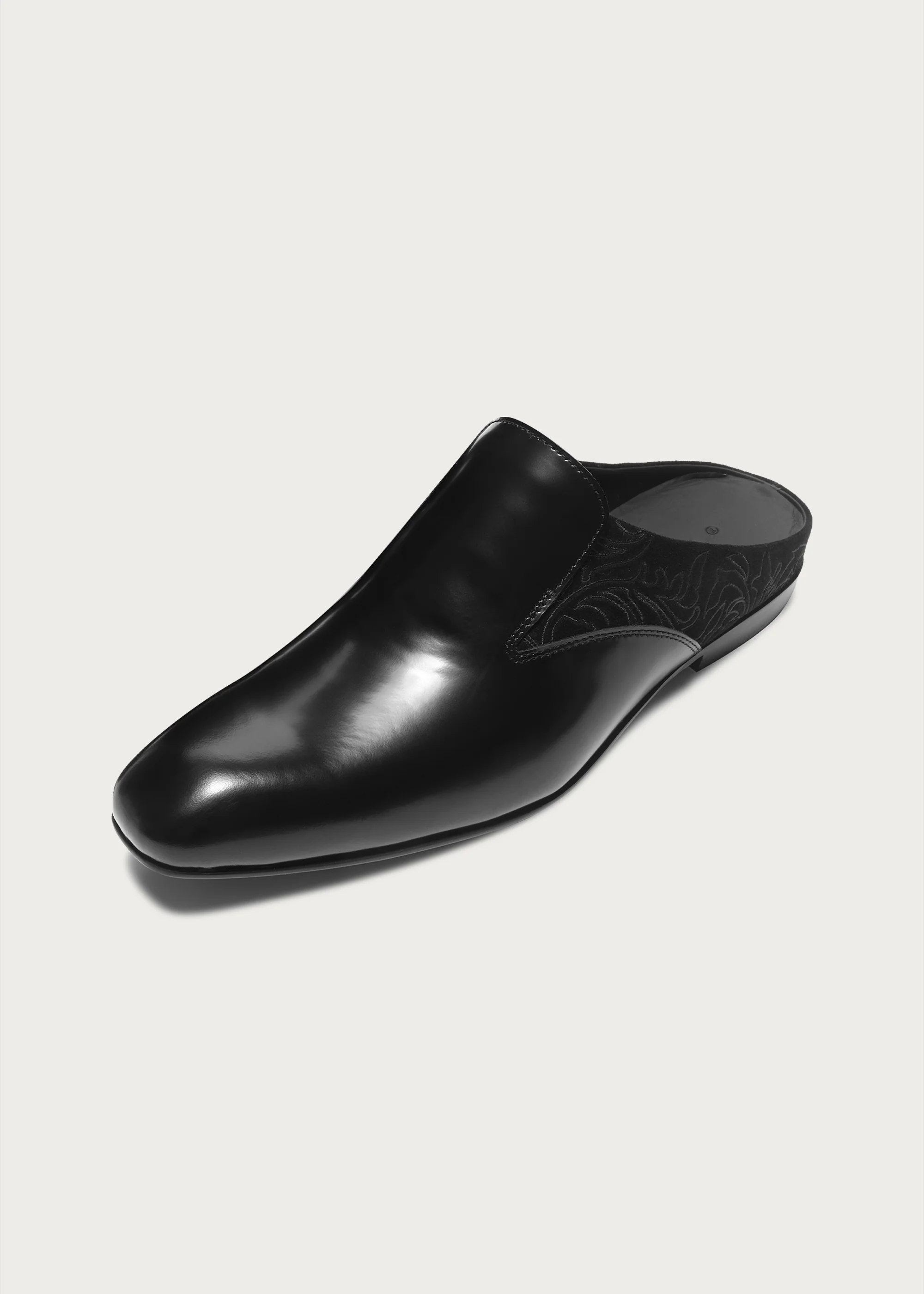 Mules Flower-patterned Pointed Black - Image 5