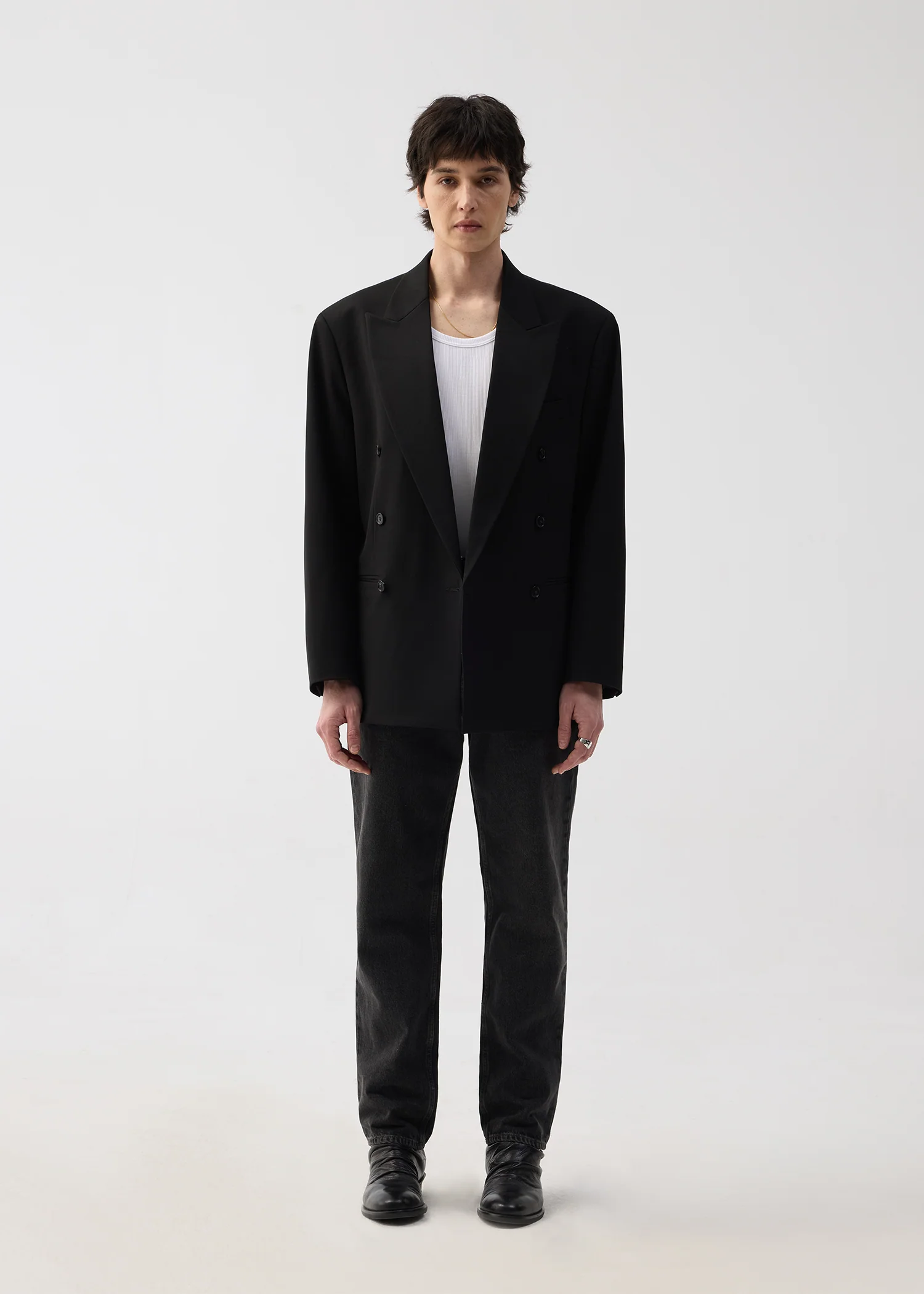 Notch lapel suit blazer Black - Image 2