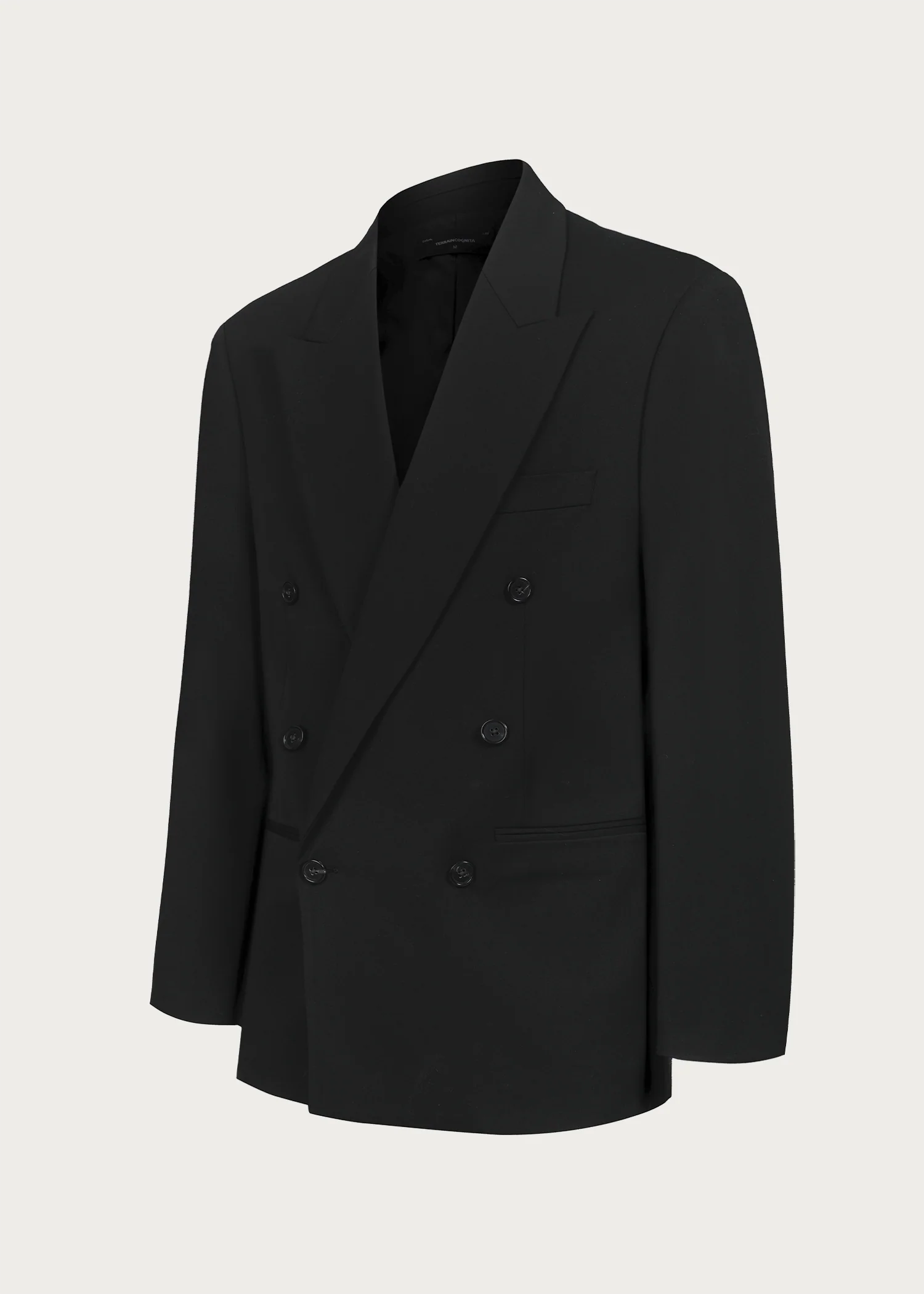 Notch lapel suit blazer Black - Image 4