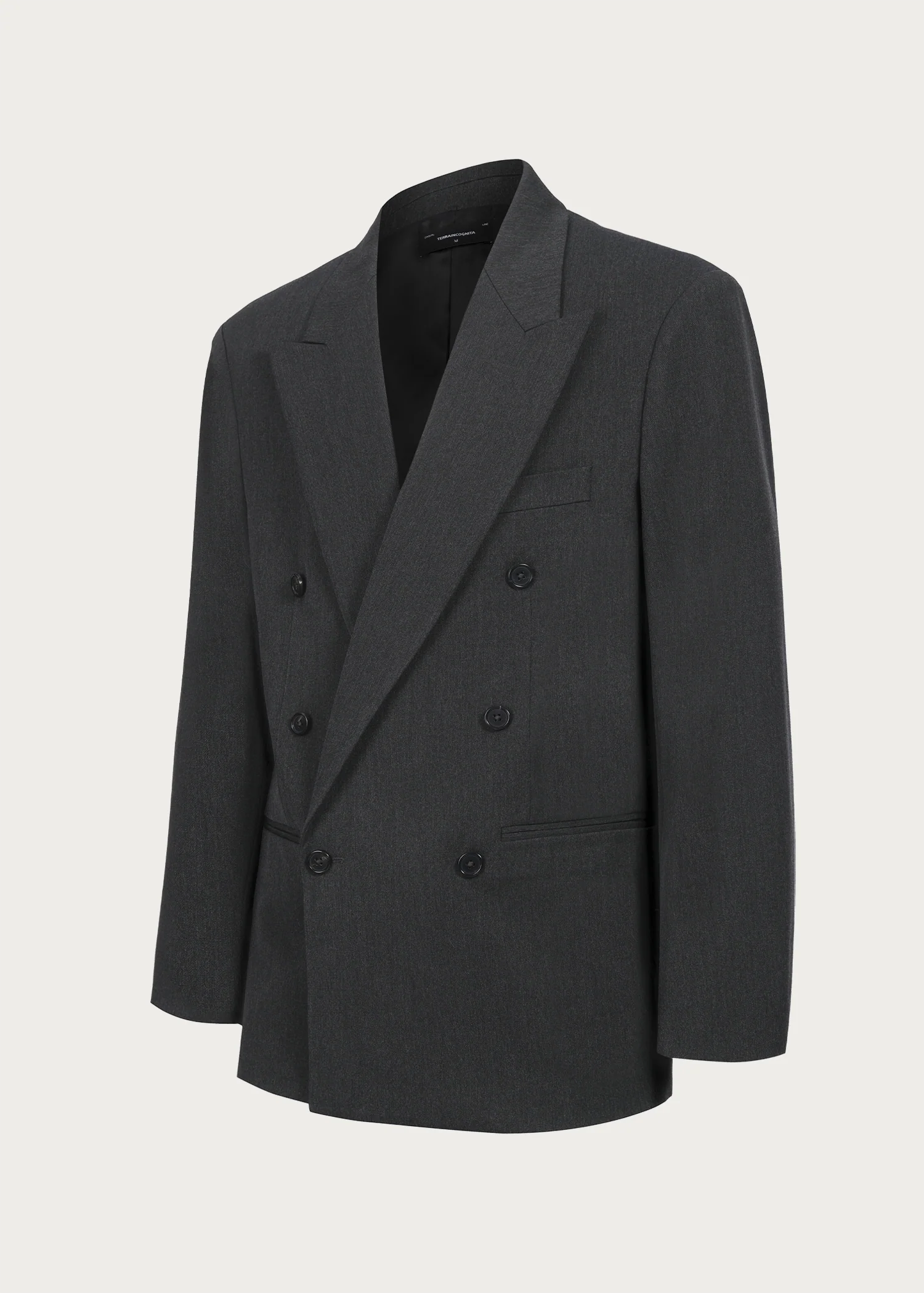 Notch lapel suit blazer Gray - Image 5