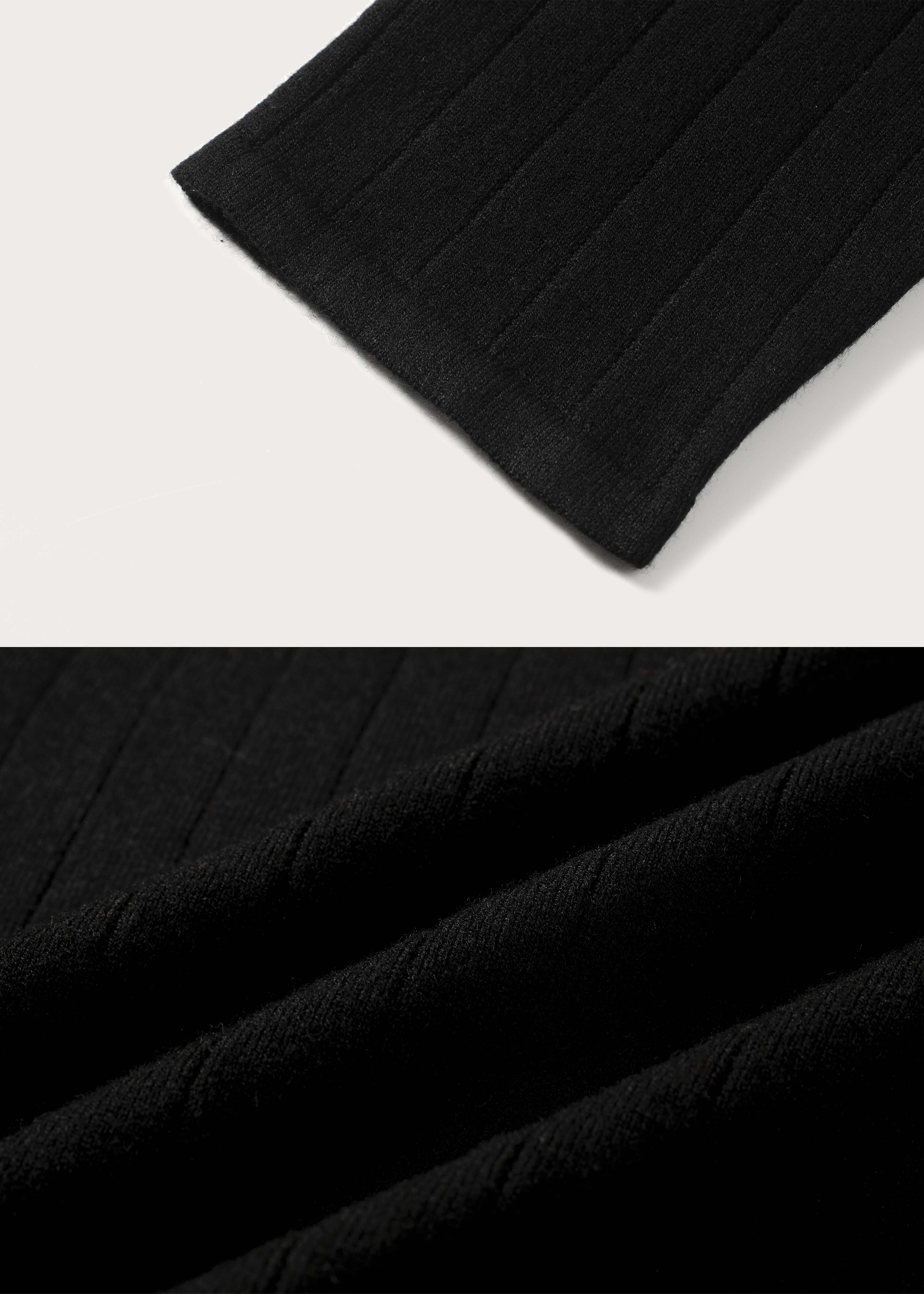 Quiet Luxury Long-Sleeve Half-Placket Knitted Polo Shirt - Image 6