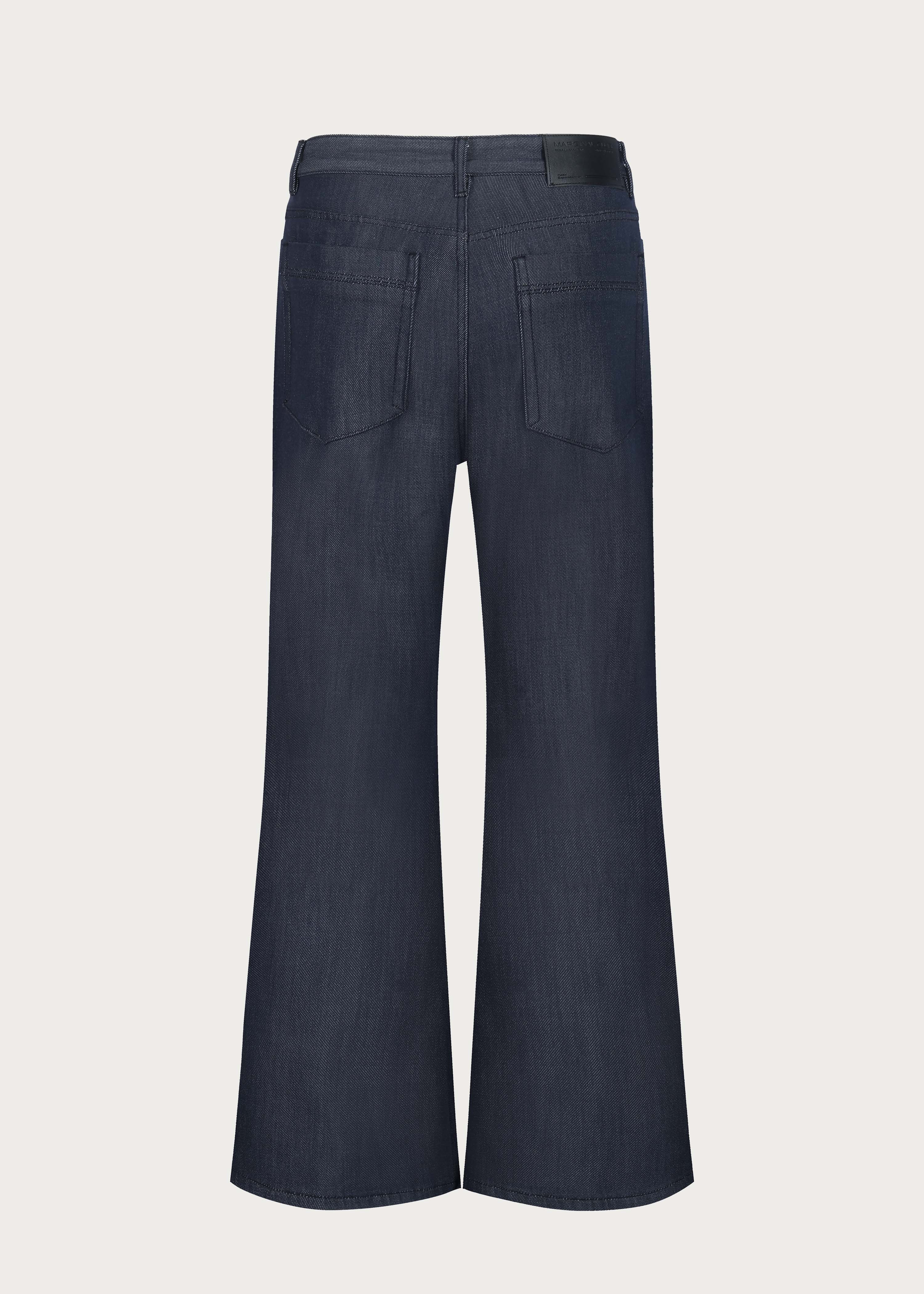 Retro Raw Denim Straight-Leg Jeans with a Slight Flare - Image 3
