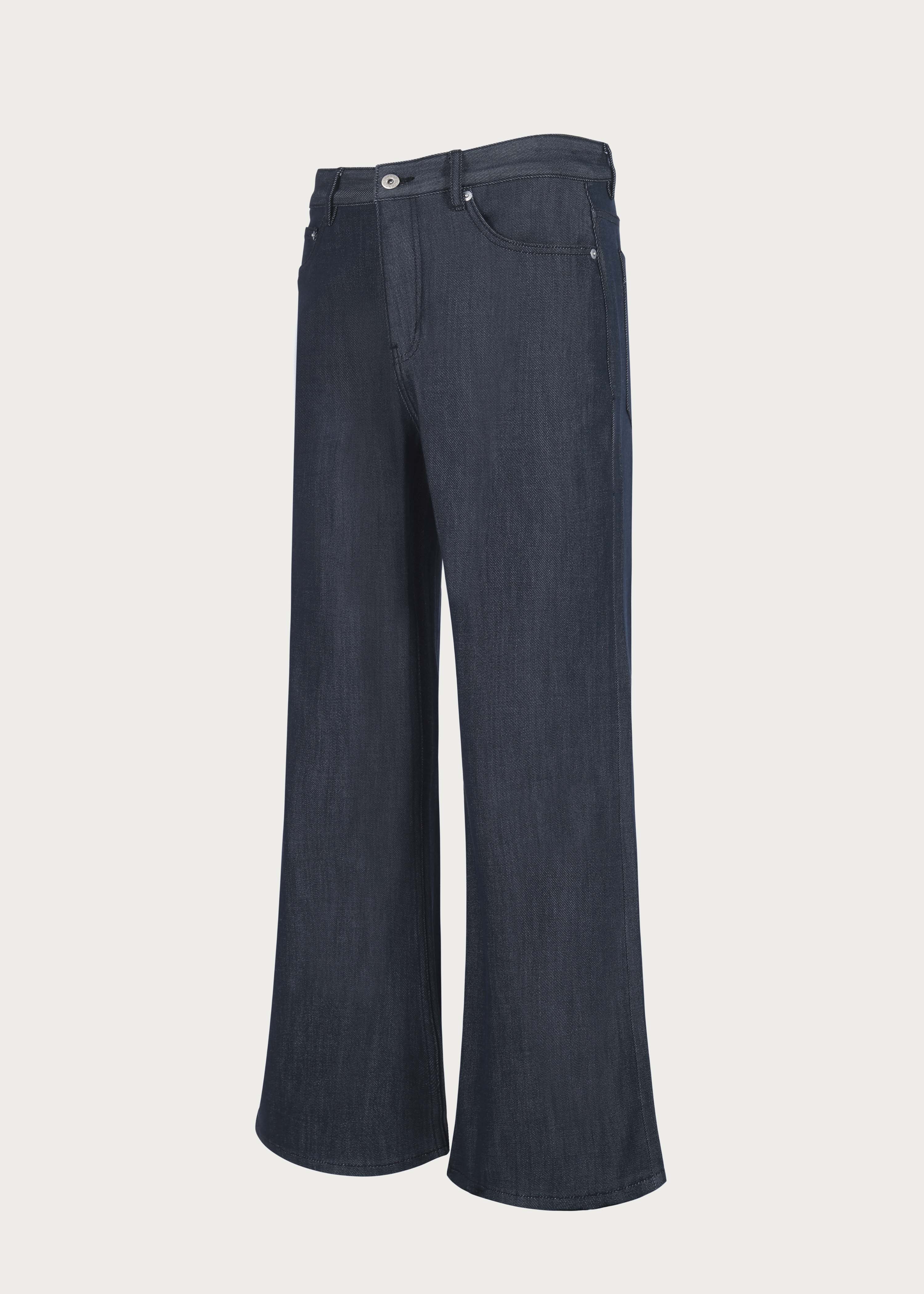Retro Raw Denim Straight-Leg Jeans with a Slight Flare - Image 4