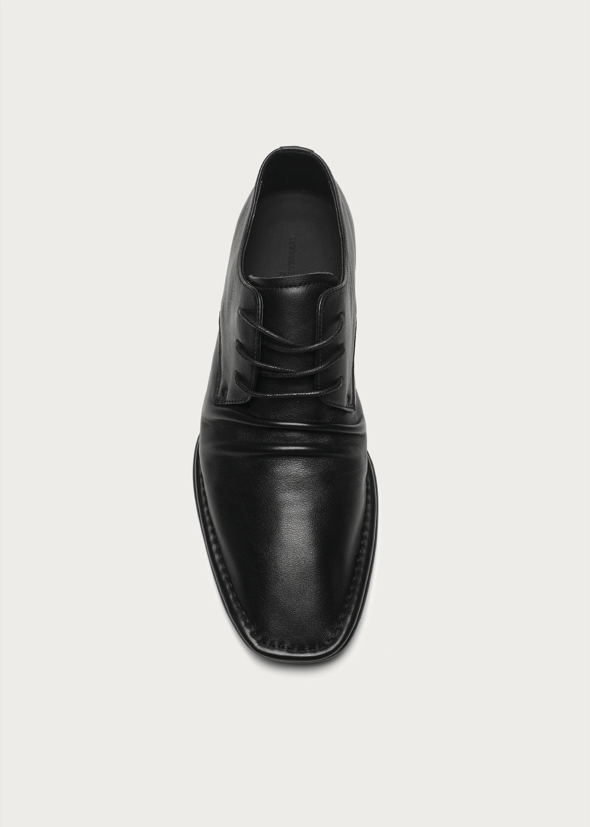 Ruched Wood-Grain Derby Shoes - Image 4