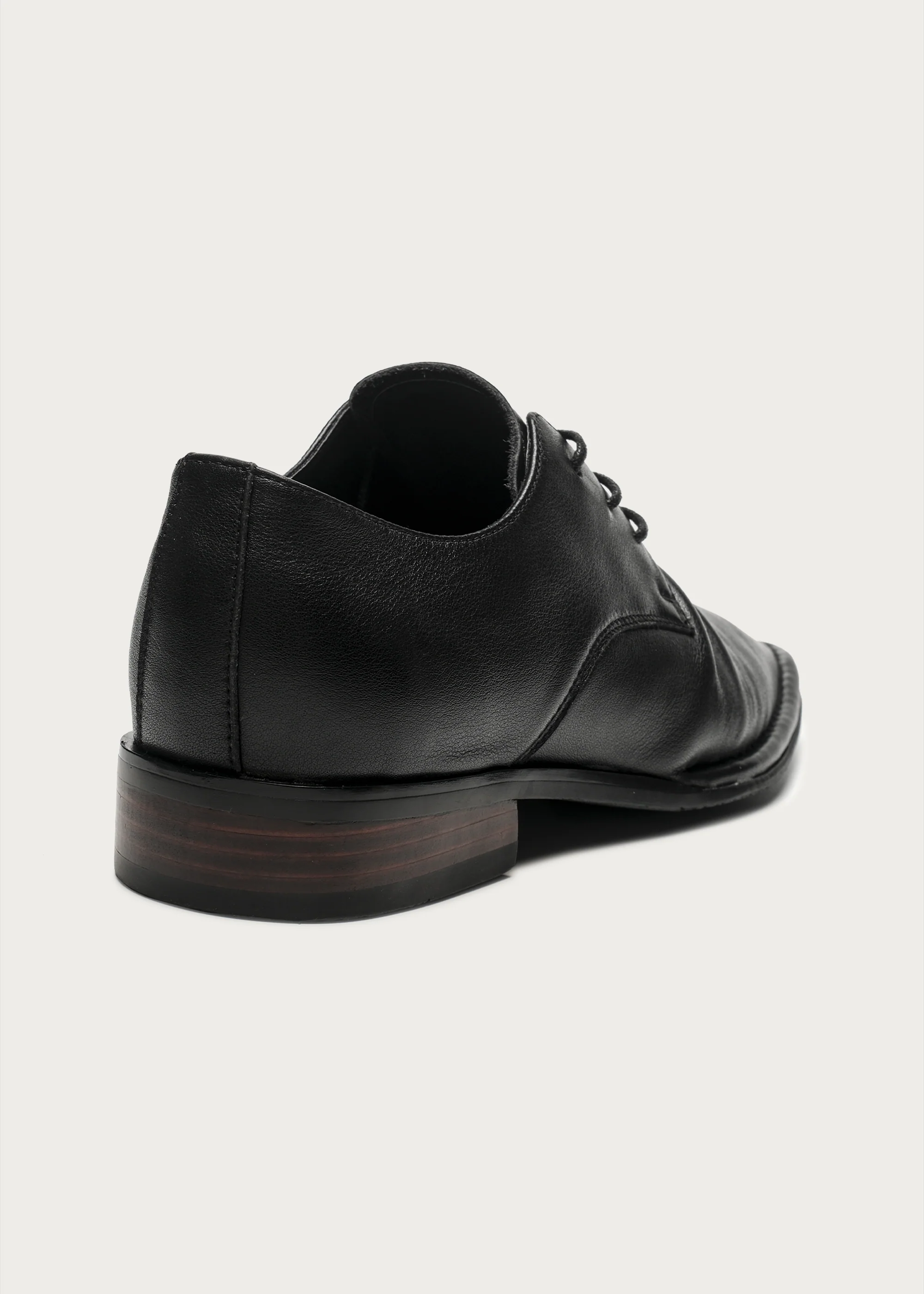 Ruched Wood-Grain Derby Shoes - Image 7