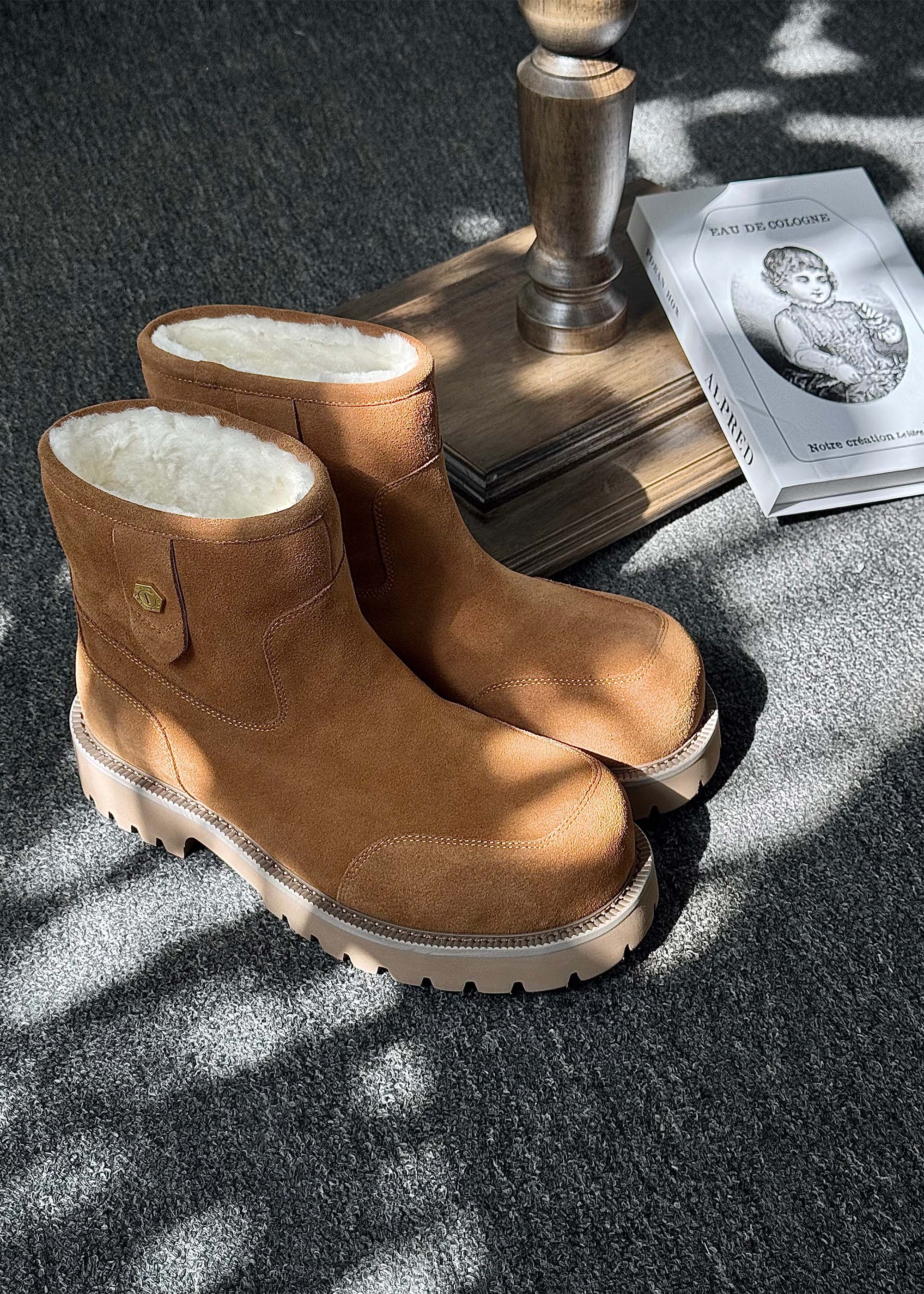 Snow boots Fleece Mid-top Light coffee-brown - Image 3