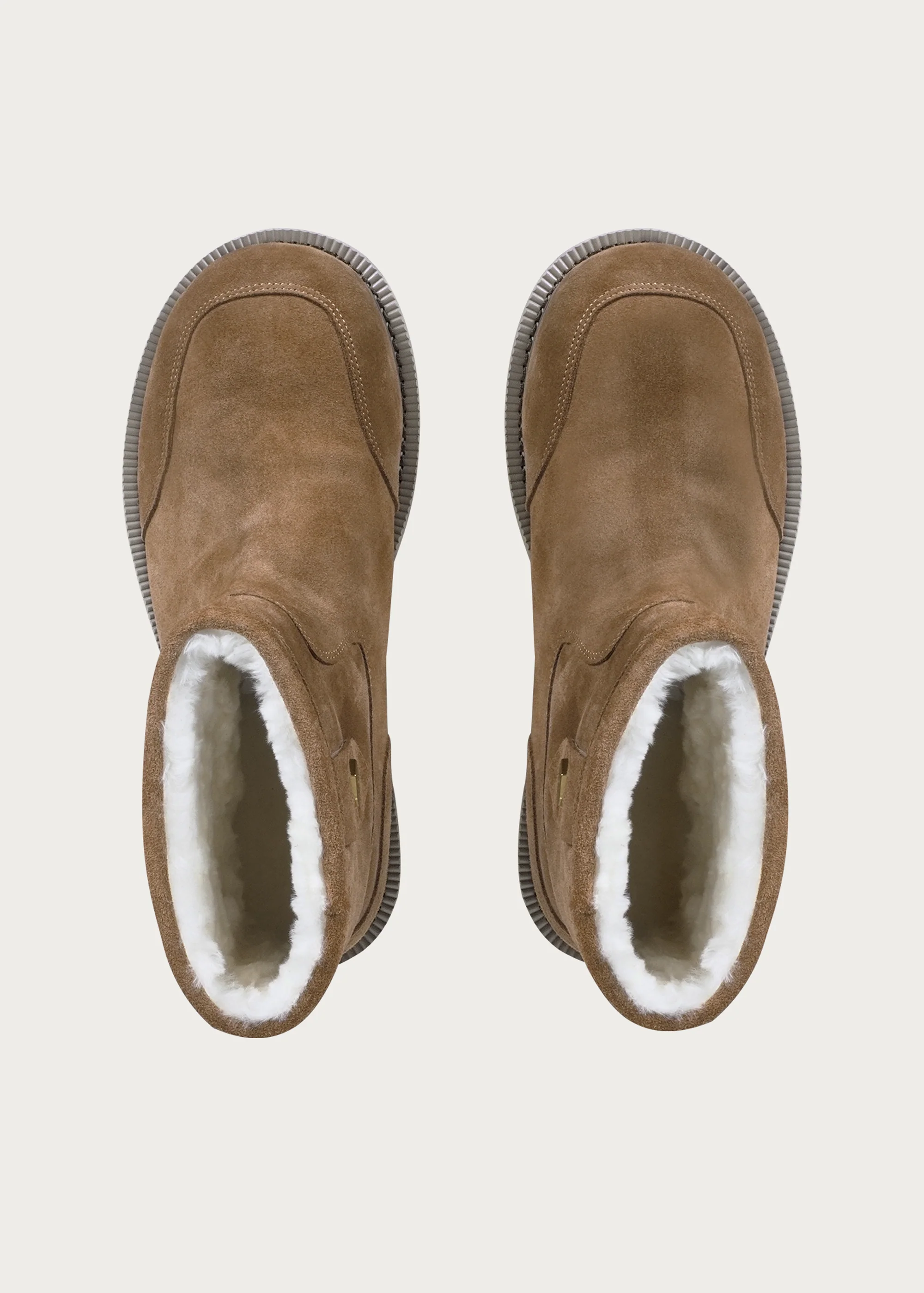 Snow boots Fleece Mid-top Light coffee-brown - Image 4
