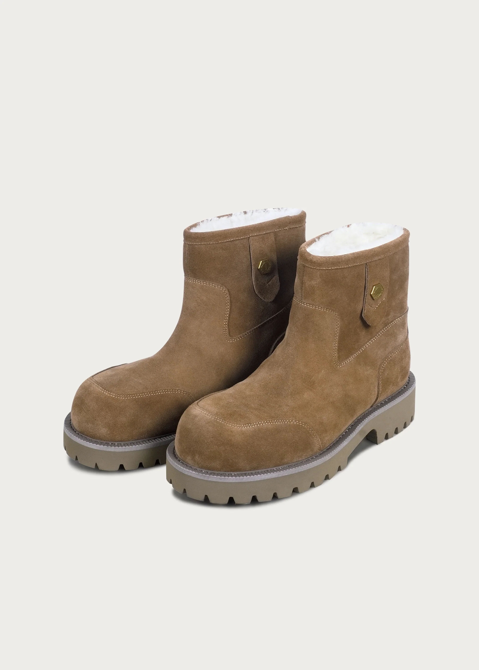 Snow boots Fleece Mid-top Light coffee-brown - Image 6