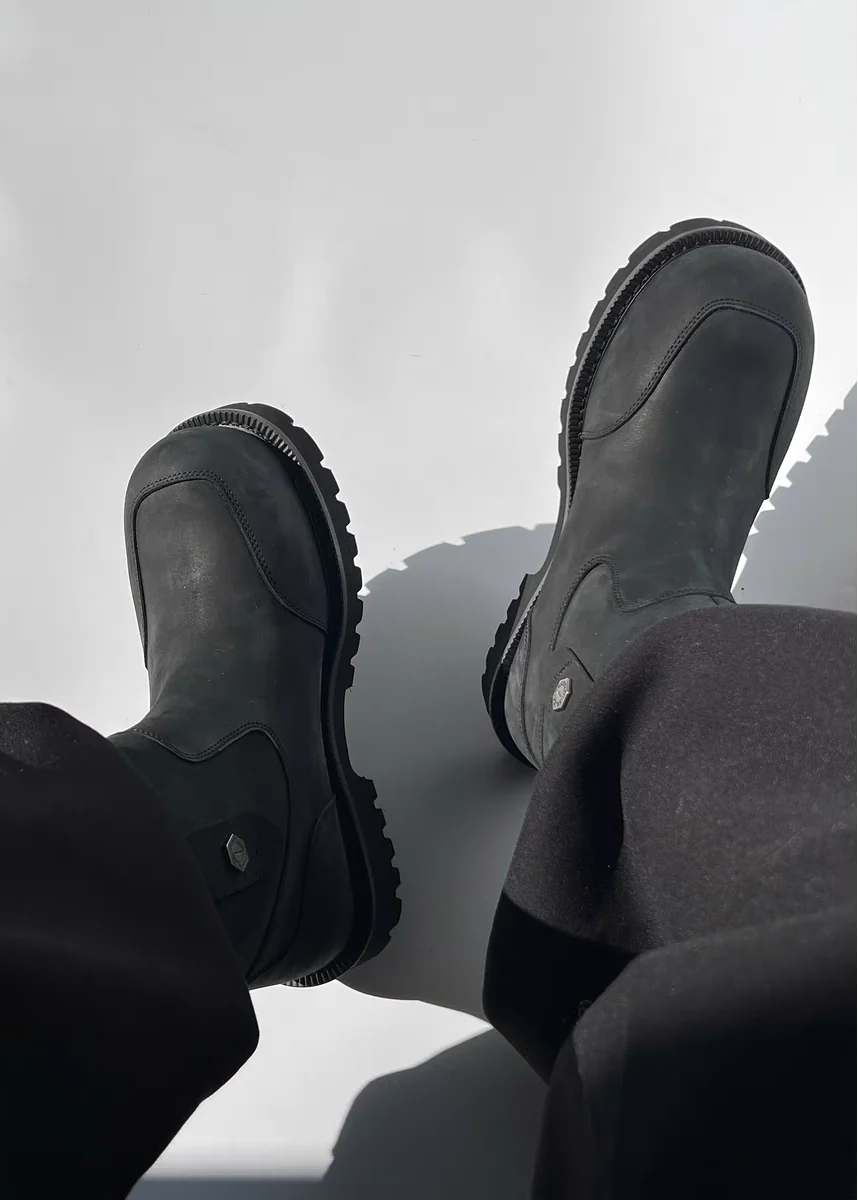 Snow boots Fleece Mid-top Matte black - Image 2