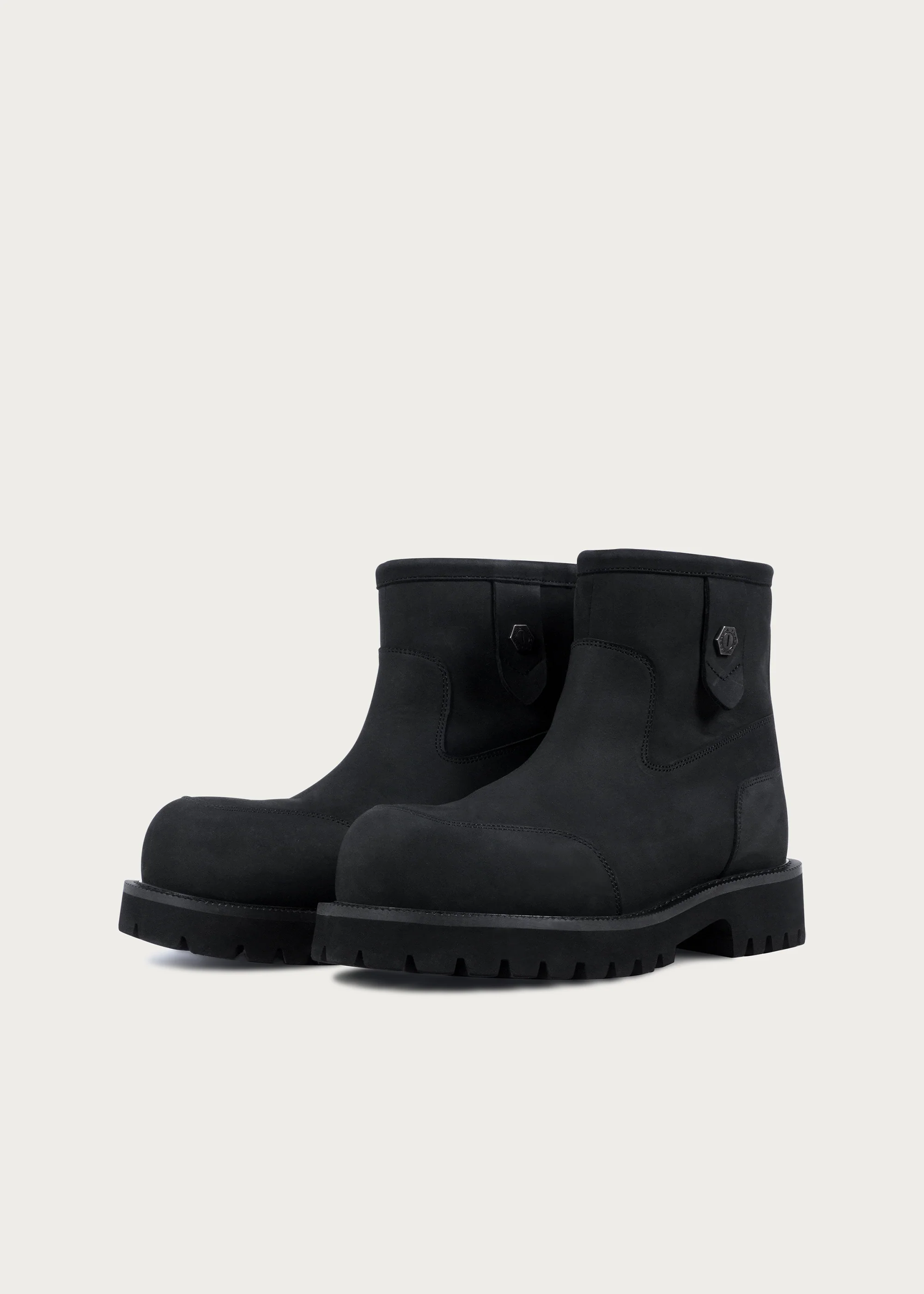 Snow boots Fleece Mid-top Matte black - Image 4