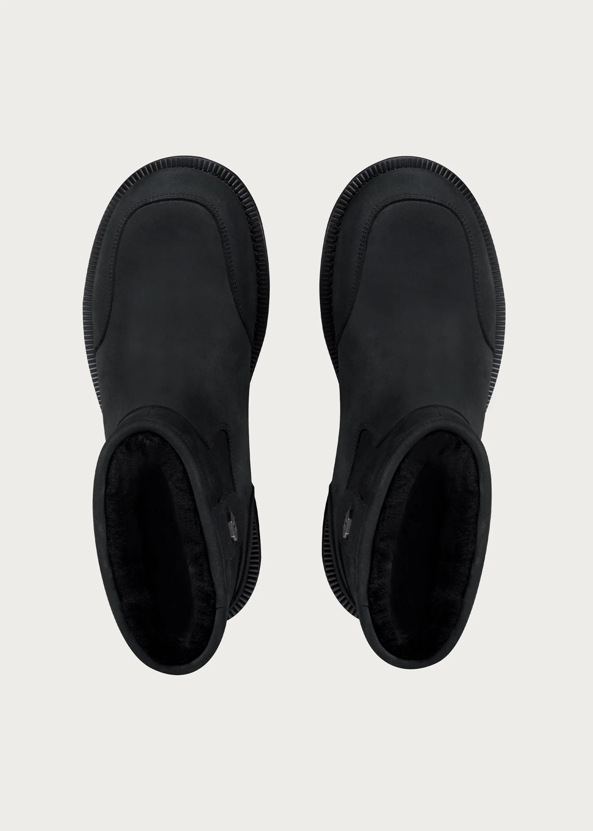 Snow boots Fleece Mid-top Matte black - Image 5