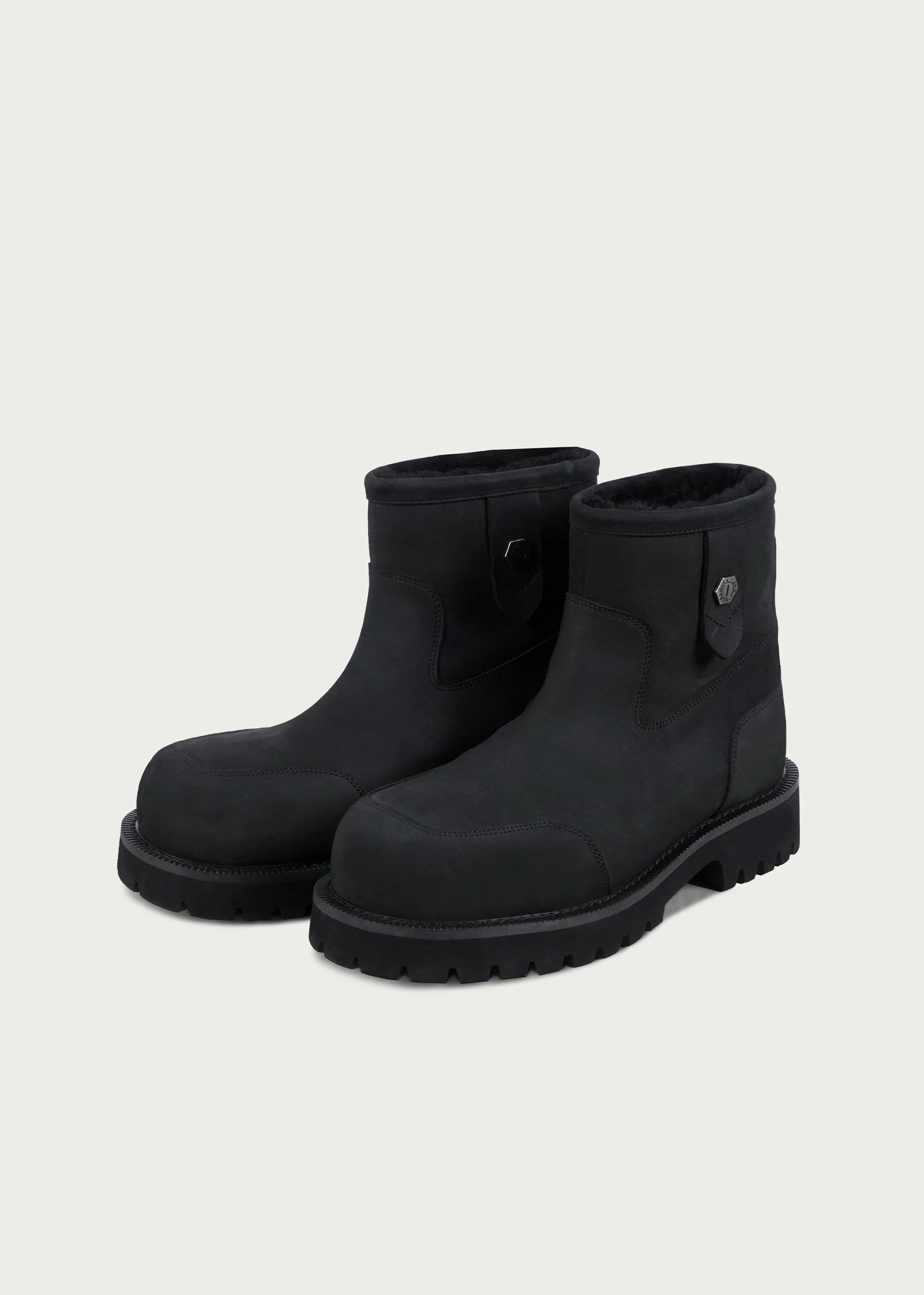 Snow boots Fleece Mid-top Matte black - Image 6