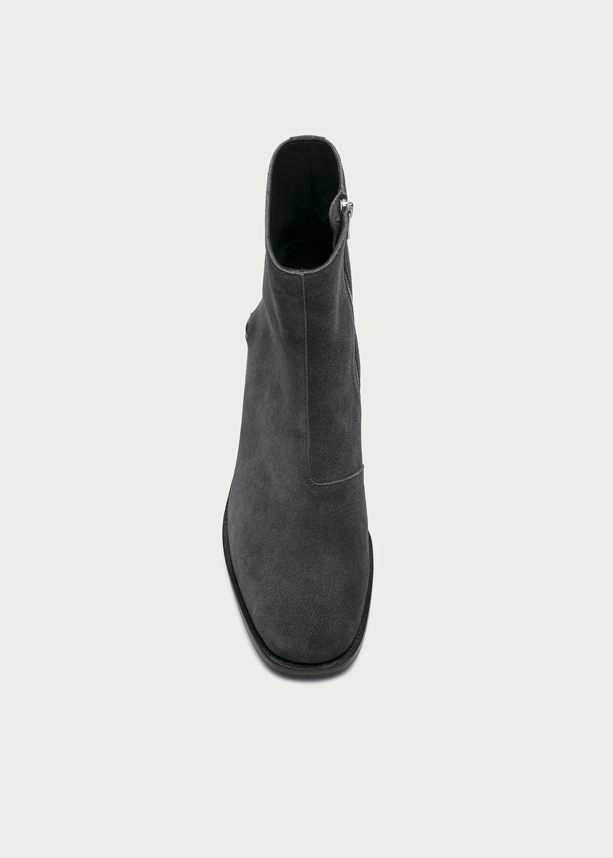Suede Ankle Boots Grey - Image 8