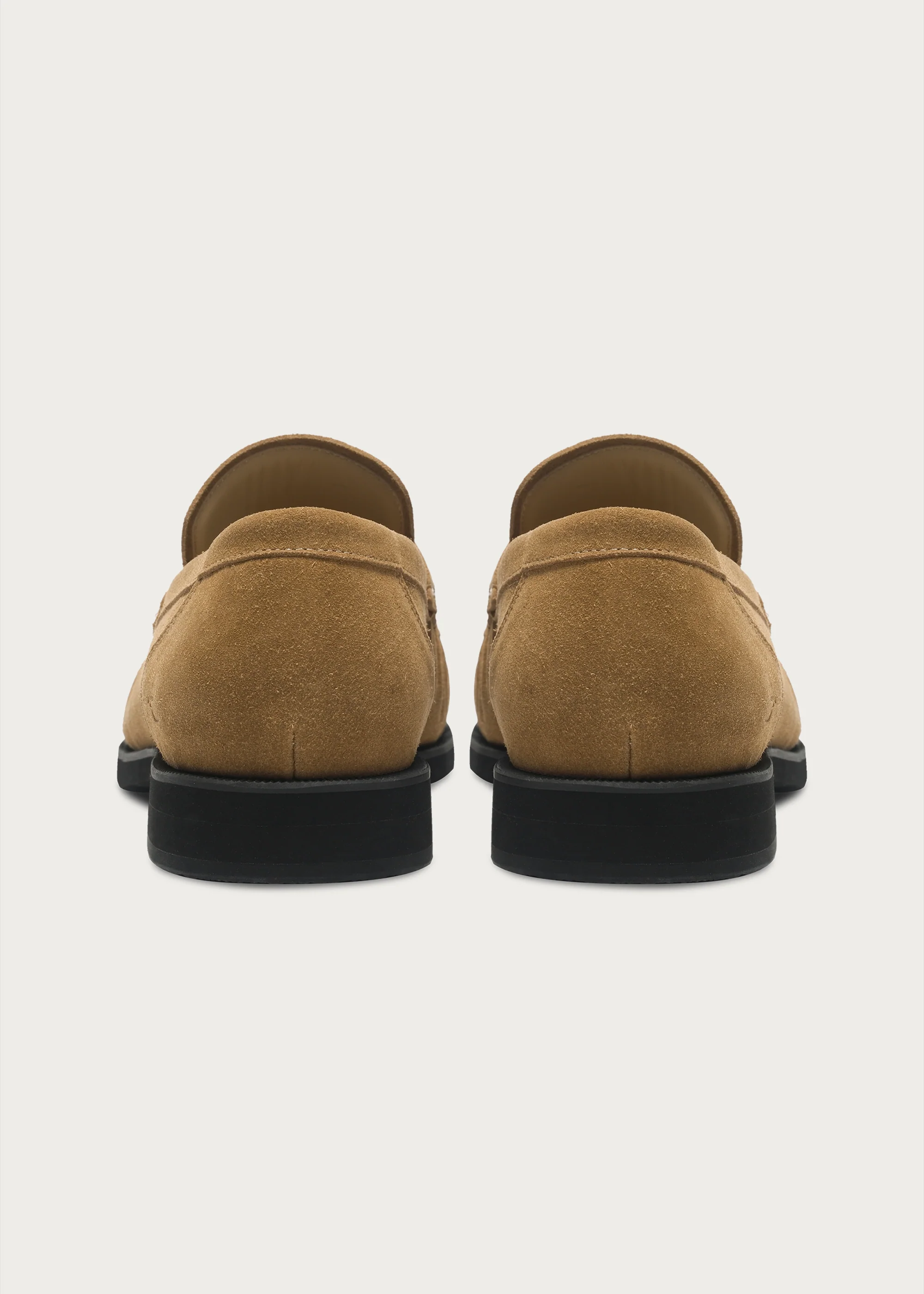Suede Round-Toe Vintage Loafers Brown Khaki - Image 8