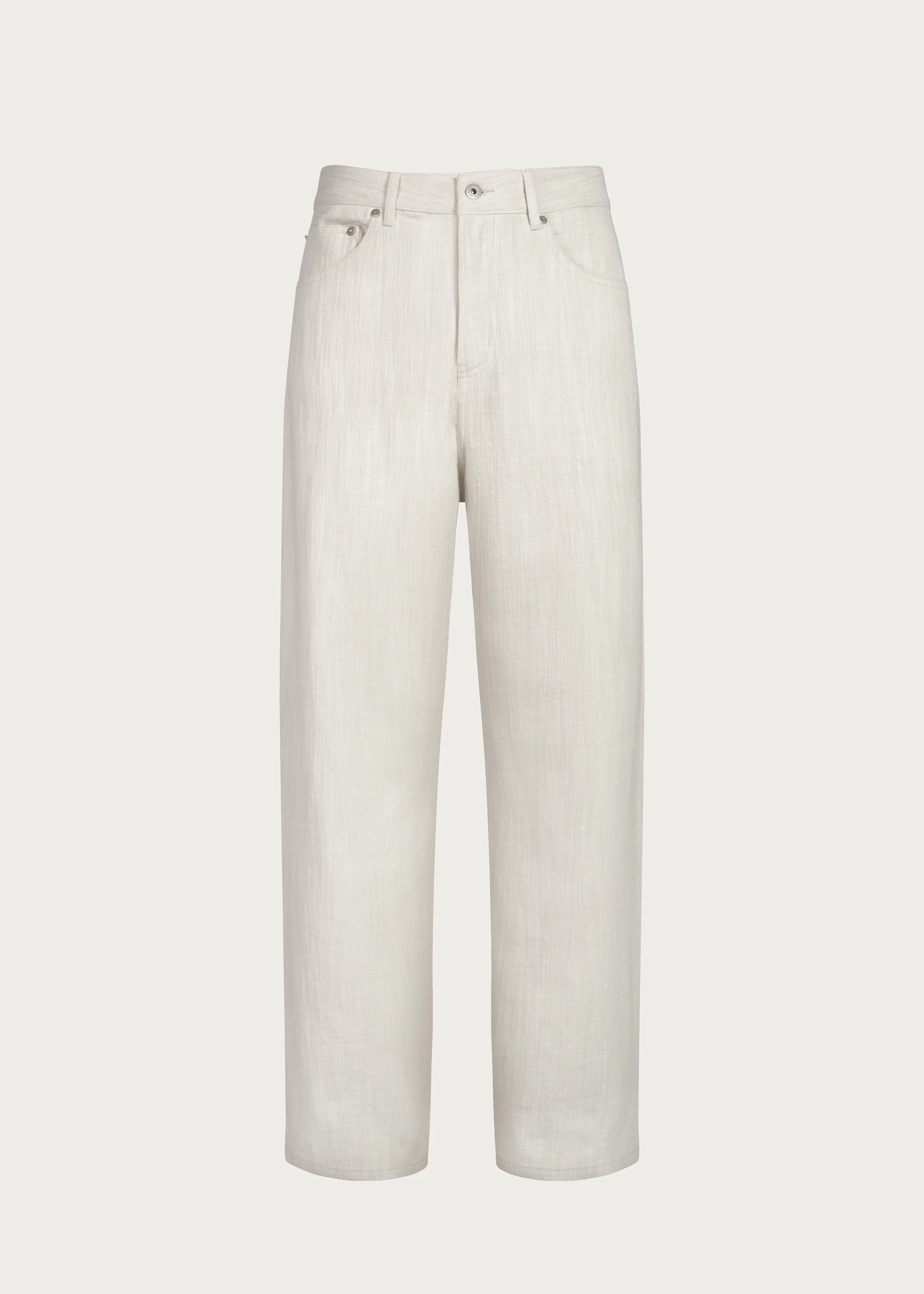 Textured Wool-Blend Casual Trousers