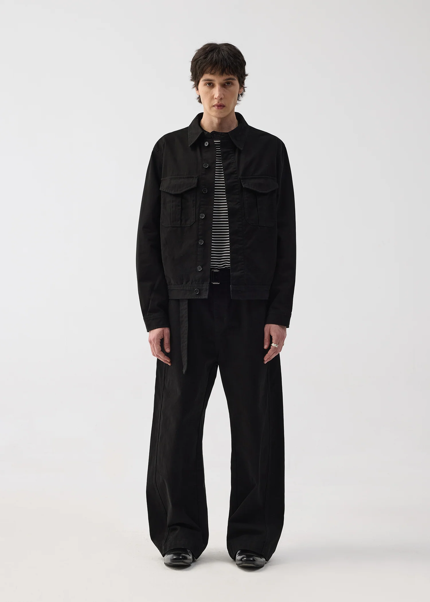Twill washed denim jacket Black - Image 2