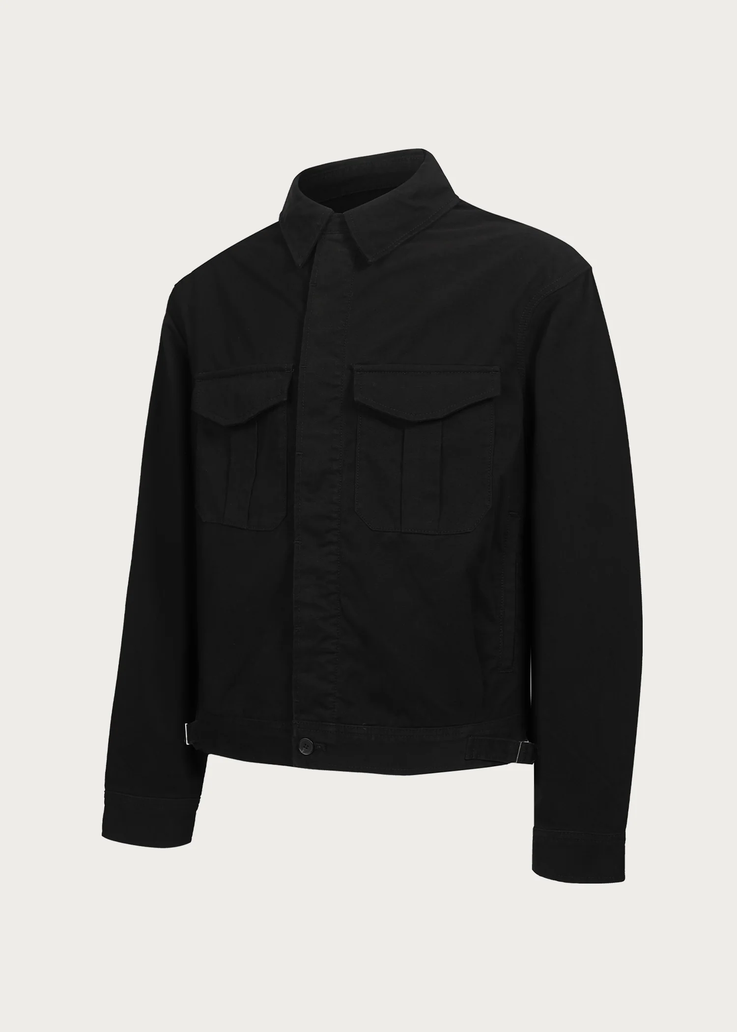 Twill washed denim jacket Black - Image 4