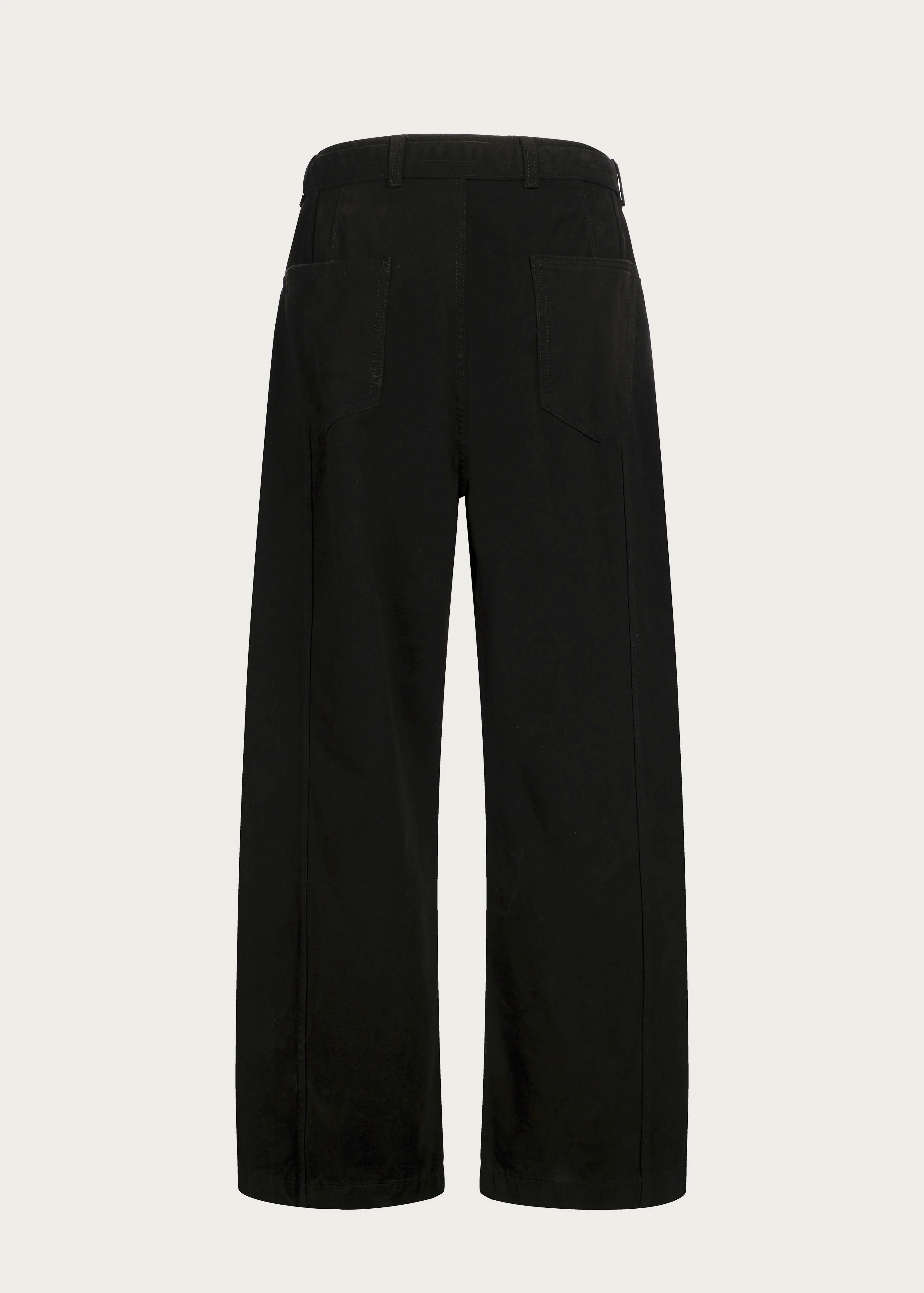 Washed Twill Denim Jeans with Belt Black - Image 3