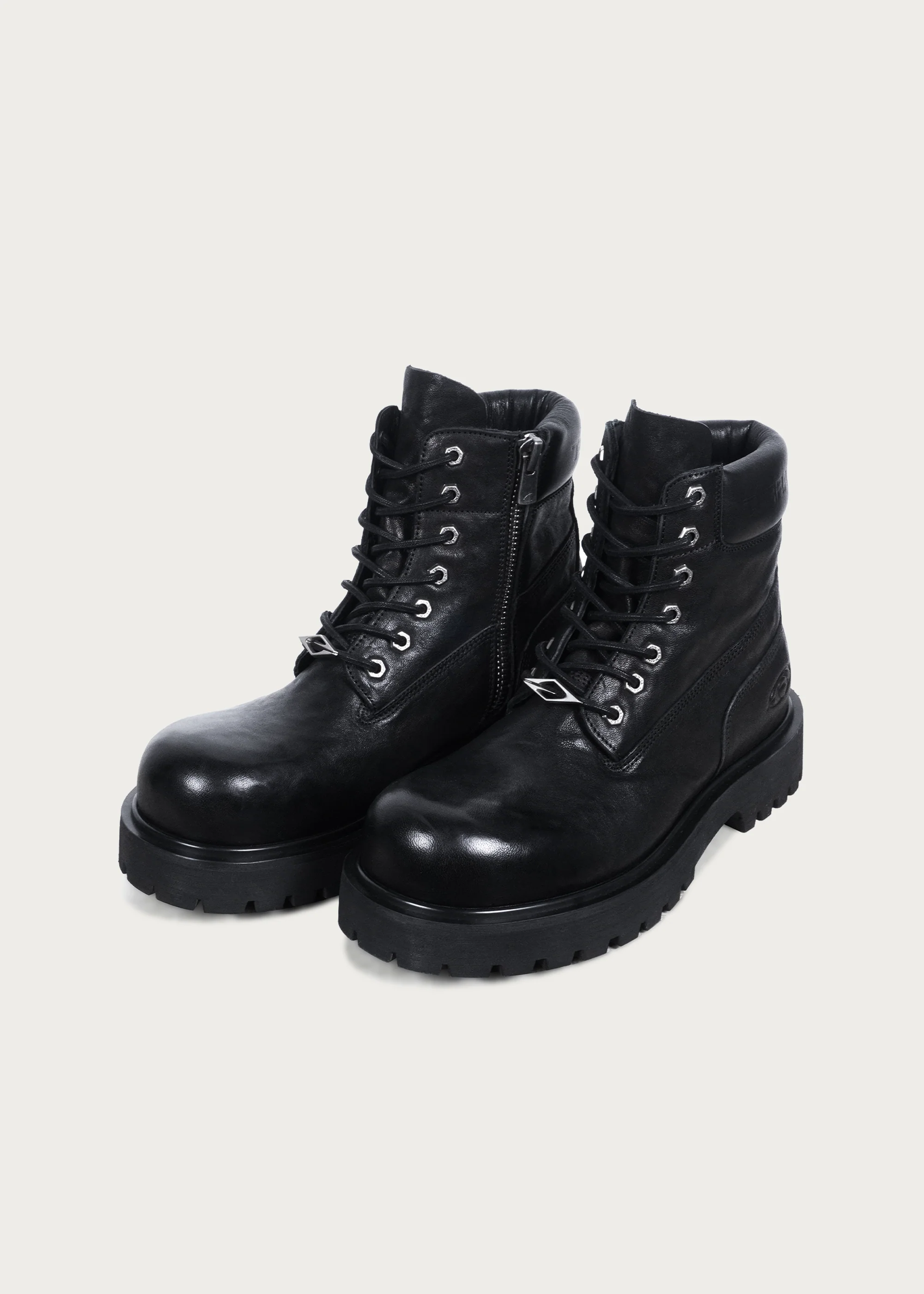 Workwear horsehide boots Black - Image 4