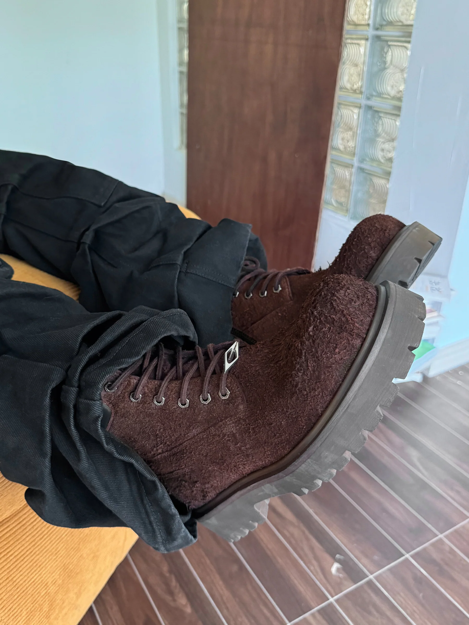Workwear Suede leather boots Brownish red - Image 3