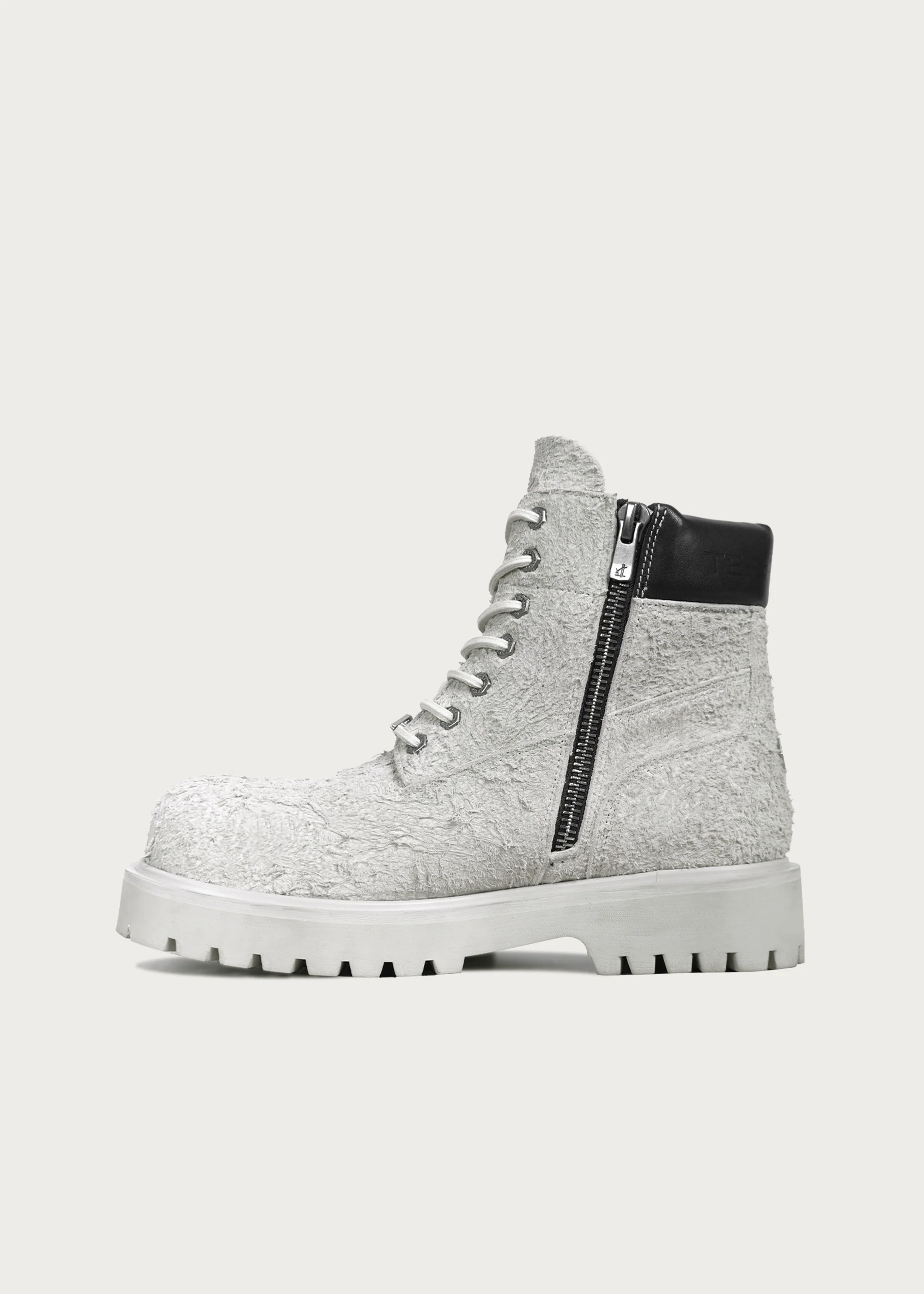 Workwear Suede leather boots Cloud gray
